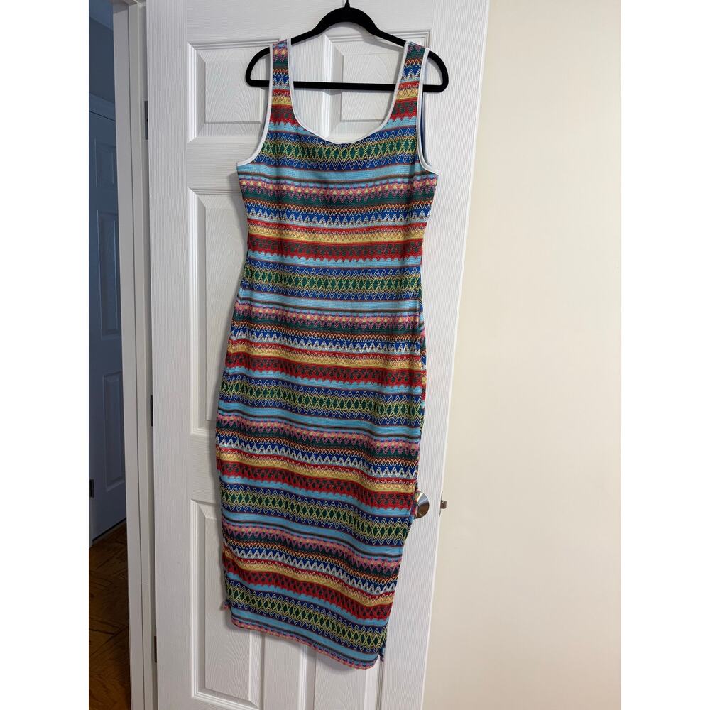 Colorful Stripe Bodycon Dress size XXL